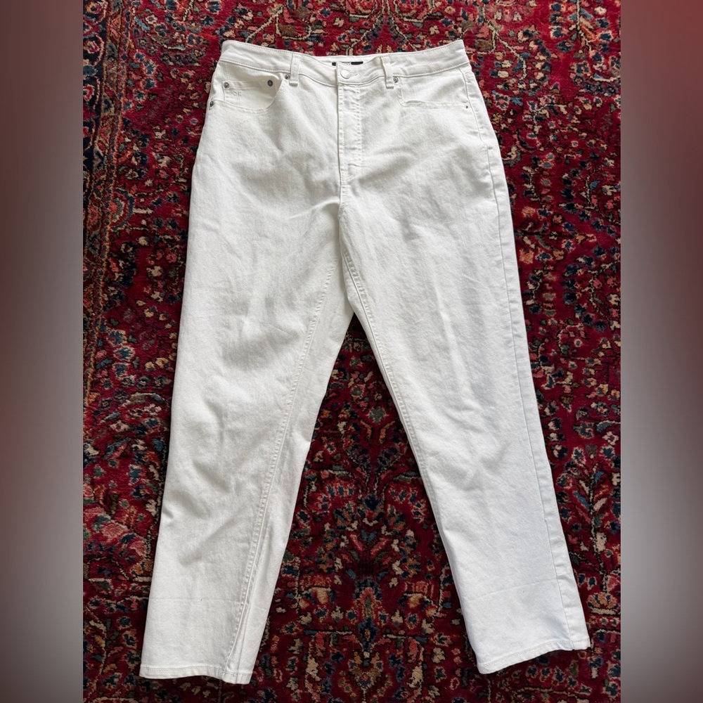 Frye white denim sz 10 like‎ new